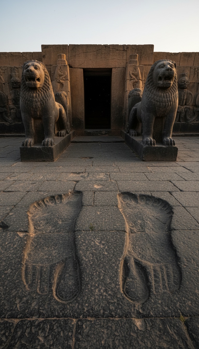 The Temple Solomon Copied Has Footprints for a 65-Foot God