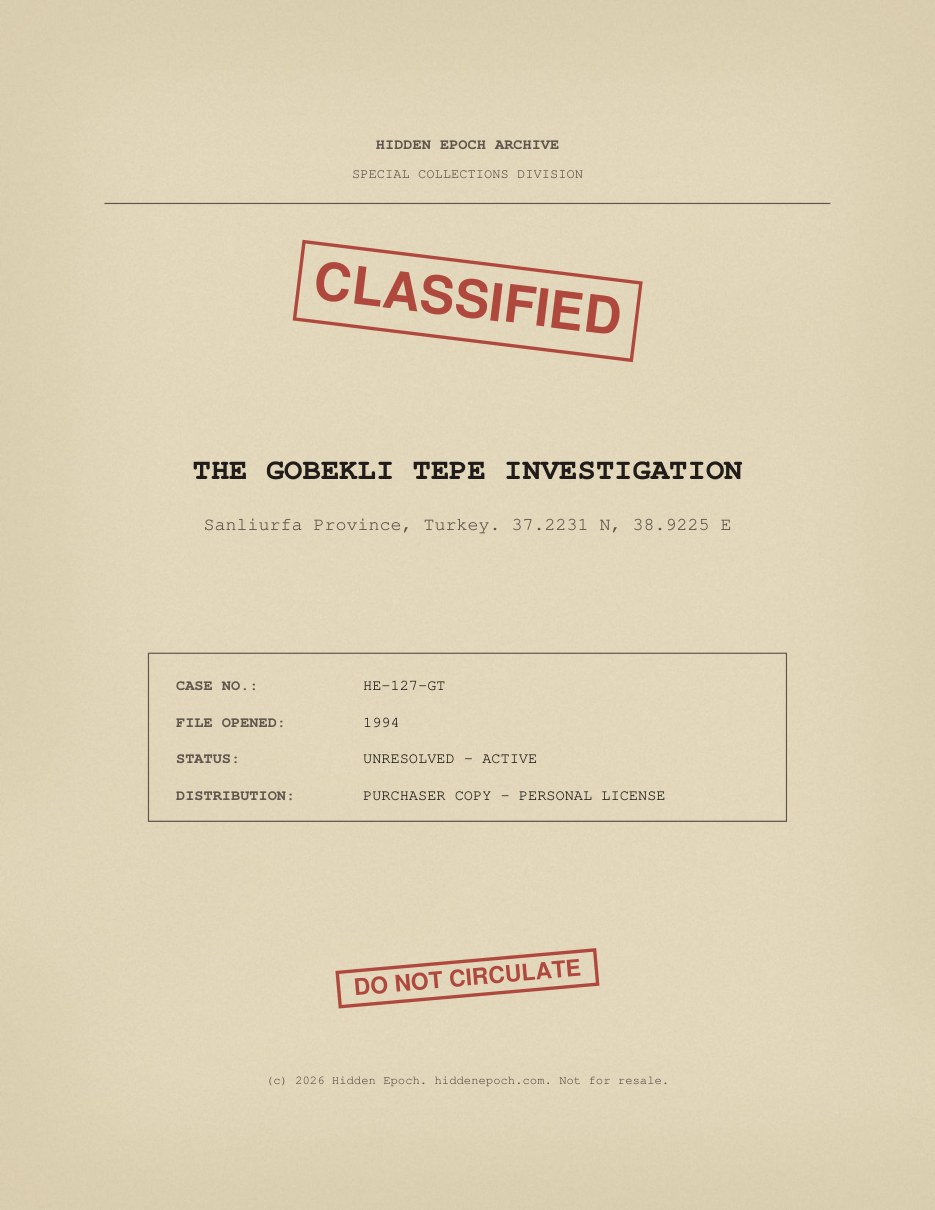 The Gobekli Tepe Investigation dossier