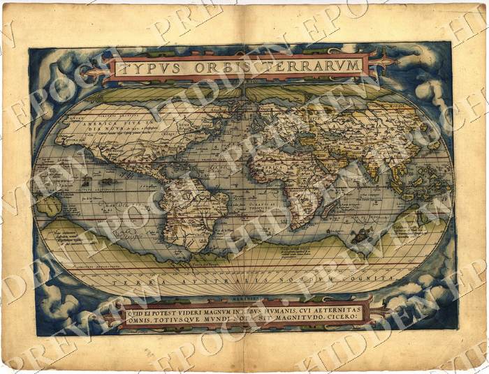 Typus Orbis Terrarum, Ortelius 1570